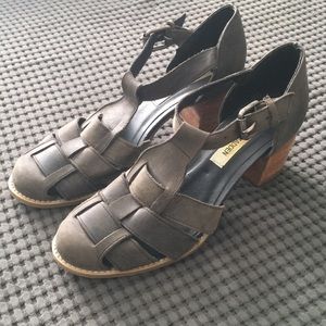Steve Madden gray Block heels